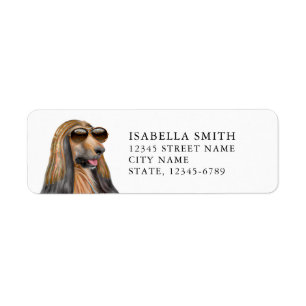 Afghanische Hound-Rücksendeadressen-Aufkleber