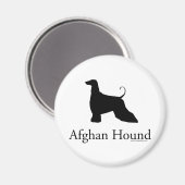 Afghanische Hound-Silhouette Magnet (Vorderseite/Rückseite)