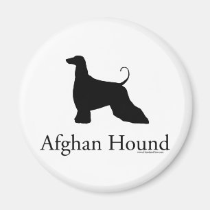 Afghanische Hound-Silhouette Magnet
