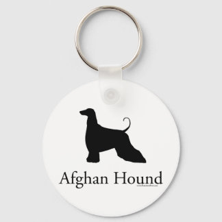 Afghanische Hound-Silhouette Schlüsselanhänger