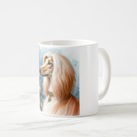 Afghanische Hound-Tasse Kaffeetasse (VorderseiteRechts)