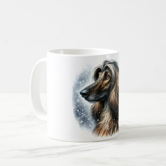 Afghanische Hound-Tasse Kaffeetasse (Vorderseite Links)