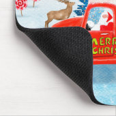 Afghanische Hunde Hund in Weihnachten Lkw Schnee Mousepad (Ecke)