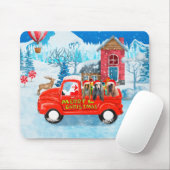 Afghanische Hunde Hund in Weihnachten Lkw Schnee Mousepad (Mit Mouse)