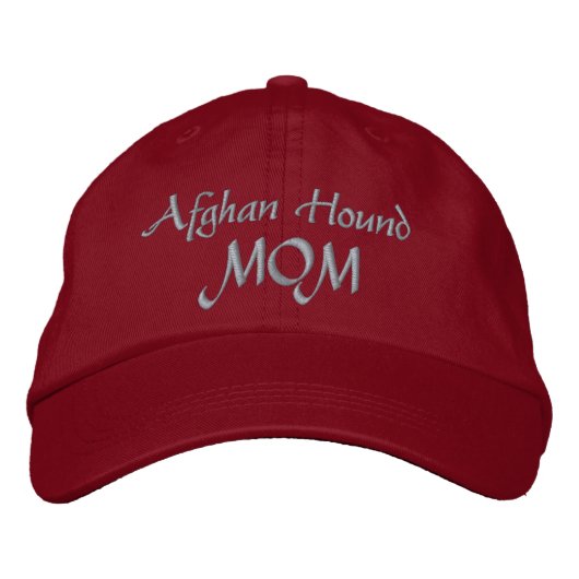 Afghanische Hunde-Mama Bestickte Baseballkappe (Vorderseite)
