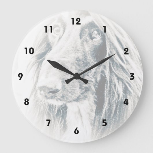 Afghanische Hundkunst Große Wanduhr (Vorderseite)