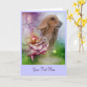 Afghanische Rose Fantasiekunstkarte Karte (Gelbe Blume)