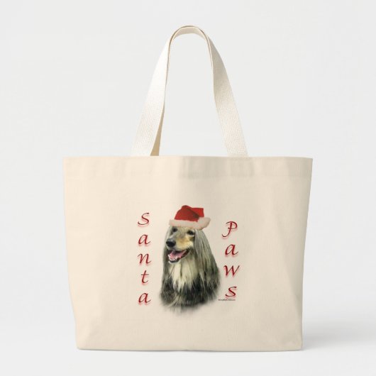 Afghanische Santa Paws Jumbo Stoffbeutel (Vorne)