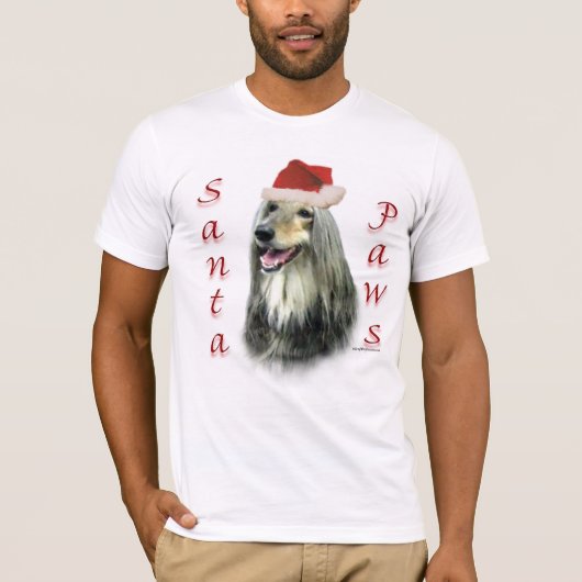 Afghanische Santa Paws T-Shirt (Vorderseite)