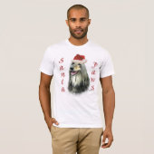 Afghanische Santa Paws T-Shirt (Vorne ganz)