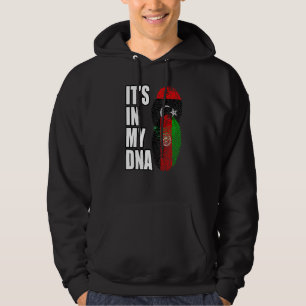 Afghanische und libysche DNA-Erbe-Flagge gemischt Hoodie
