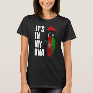 Afghanische und libysche DNA-Erbeflagge gemischt T-Shirt