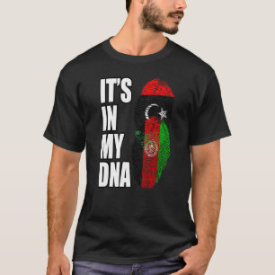Afghanische und libysche DNA-Erbeflagge gemischt T-Shirt