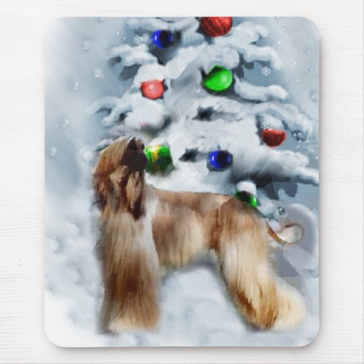 Afghanische Weihnachtsgeschenke Mousepad (Vorne)