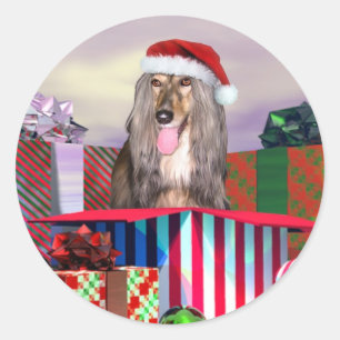 Afghanische Weihnachtsüberraschung Runder Aufkleber