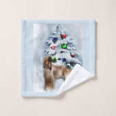 Afghanische Weihnachtszeit Badhandtuch Set (Waschlappen)