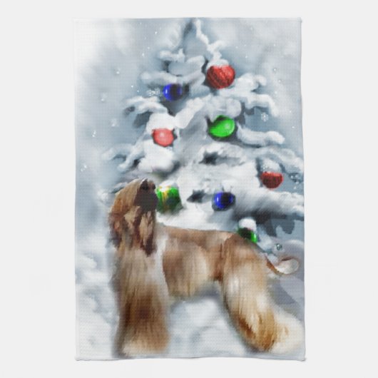 Afghanische Weihnachtszeit Küchentuch (Vertikal)