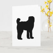 afghanischer Hirte-Silhouette Karte (Gelbe Blume)