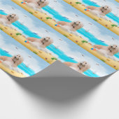 Afghanischer Hund am Strand Geschenkpapier (Ecke)