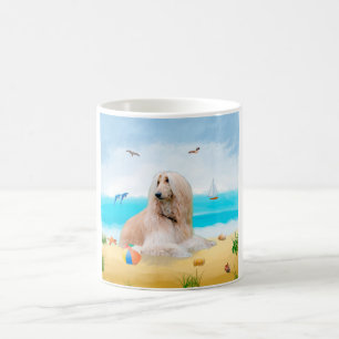 Afghanischer Hund am Strand Kaffeetasse