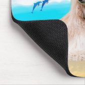 Afghanischer Hund am Strand Mousepad (Ecke)