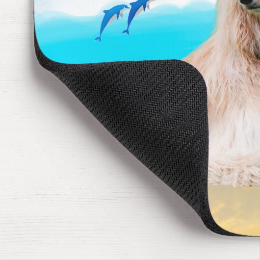 Afghanischer Hund am Strand Mousepad (Ecke)