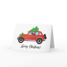 Afghanischer Hund Hund - Auto mit Weihnachtsbaum o