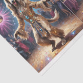 Afghanischer Hund im Vintagen 70er-Disco-Tanz Seidenpapier (Ausschnitt)