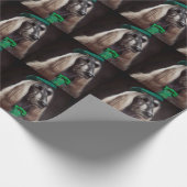 afghanischer Hund in St. Patrick's Day Dress Geschenkpapier (Ecke)