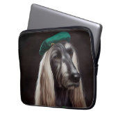 afghanischer Hund in St. Patrick's Day Dress Laptopschutzhülle (Vorderseite Links)
