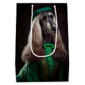 afghanischer Hund in St. Patrick's Day Dress Mittlere Geschenktüte (Rückseite)