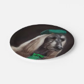afghanischer Hund in St. Patrick's Day Dress Pappteller (Schrägansicht)