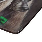 afghanischer Hund in St. Patrick's Day Dress Schneidebrett (Ecke)