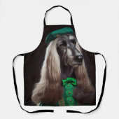 afghanischer Hund in St. Patrick's Day Dress Schürze (Vorderseite)