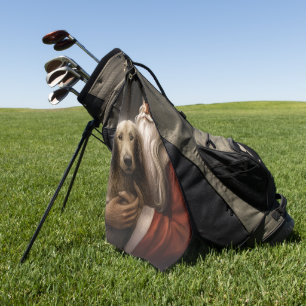 Afghanischer Hund mit Weihnachtsmann Weihnachten Golfhandtuch