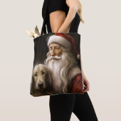 Afghanischer Hund mit Weihnachtsmann Weihnachten Tasche (Von Nahem)