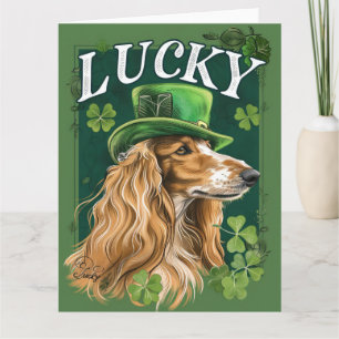 Afghanischer Hund St. Patrick's Day Karte
