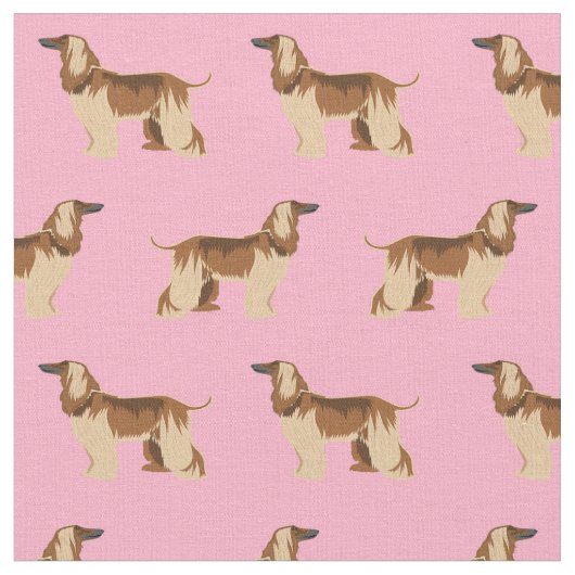 afghanischer rosa Hund Stoff (Nahaufnahme)