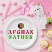 Afghanischer Vater sieht aus wie die Flaggen Afgha Pappteller (Party)