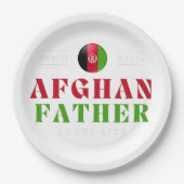 Afghanischer Vater sieht aus wie die Flaggen Afgha Pappteller (Vorderseite)
