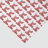 Afghanischer Weihnachtshund Silhouette Weiß Seidenpapier (Detail)