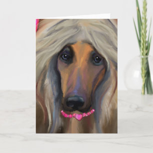 Afghanischer Windhund  Feiertagskarte