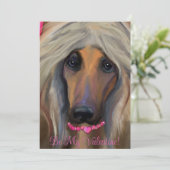 Afghanischer Windhund Feiertagskarte (Stehend Vorderseite)