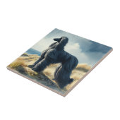 Afghanischer Windhund Fliese (Seite)