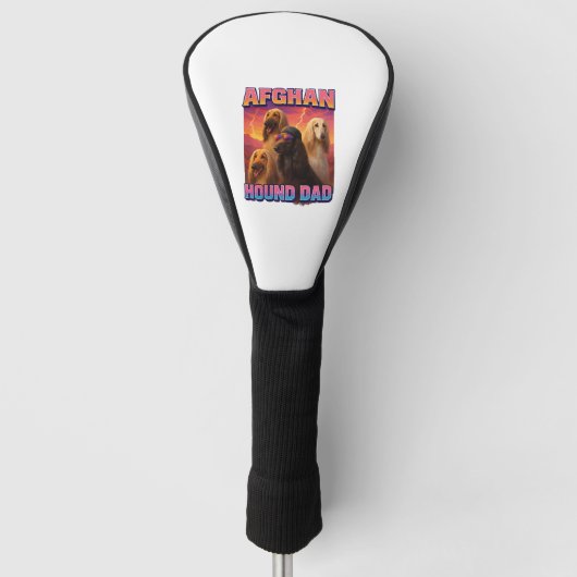 Afghanischer Windhund Golf Headcover (Vorderseite)