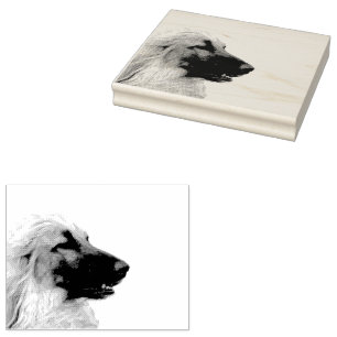 Afghanischer Windhund Gummistempel