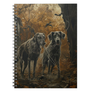 Afghanischer Windhund Halloween Nacht Hundevergnüg Notizblock