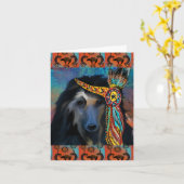 Afghanischer Windhund Karte (Gelbe Blume)