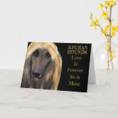 Afghanischer Windhund Karte (Gelbe Blume)