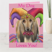 Afghanischer Windhund Karte (Vorderseite)